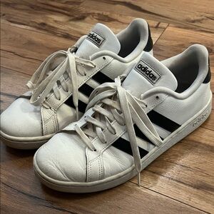 Adidas Classic White and Black Trainers